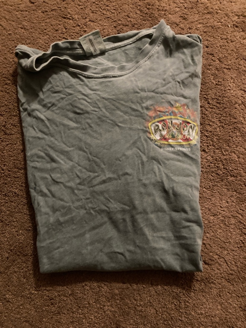 Ron Jon Short Sleeve Tee in Faded Blue with Multicolor Logo